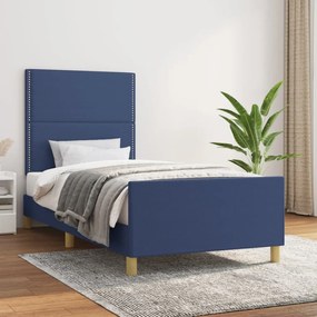 Giroletto Senza Materasso Blu 100x200 Cm İn Tessuto /