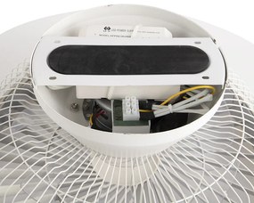 Ventilatore da soffitto argento con effetto stella 59cm incl. LED dimmerabile con telecomando - Clima