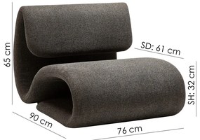 Poltrona grigio scuro Dubna - DAN-FORM Denmark