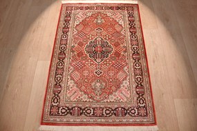 Ghom Tappeto 110 x 80 (Iran) Annodato A Mano