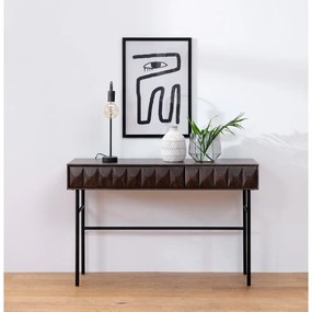 Consolle nera effetto rovere 39x117 cm Latina - Unique Furniture