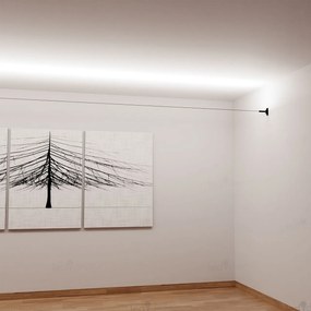 Profilo Sospeso 25m STARLINE per strisce LED Nera con Banda e fissaggio Variante Lunghezza 25 Metri