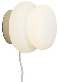 Lampada da tavolo Japandi beige con vetro opale 15 cm - Kumo