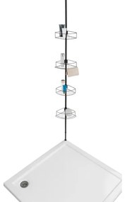 WENKO 24568100-Mensola angolare DOLCEDO 31x230 cm acciaio inossidabile/nero