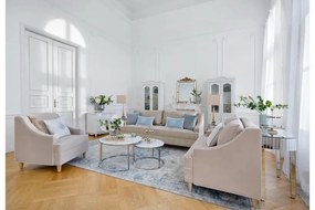 Shabby Chic divano estraibile color champagne in morbida ciniglia - Arrediorg