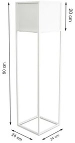 Portafiori 90x24 cm bianco