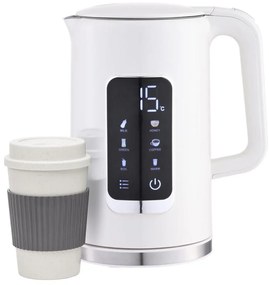 Bollitore con display LCD 1,7 l 2200W/230V bianco + tazza da viaggio 450 ml