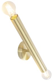 Lampada da parete vintage oro 2 luci - Tubi