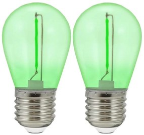 SET 2x Lampadina LED PARTY E27/0,3W/36V verde
