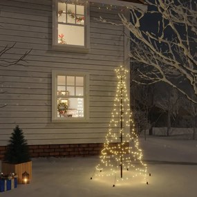 Albero di Natale con Puntale e LED di varie intensità e altezze, Bianco Caldo / 180 cm / 200