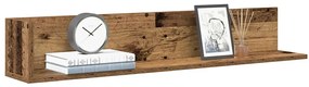 Mensole Da Parete 2pz Legno Vecchio 100x16,5x16,5 Cm Truciolato /
