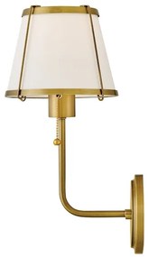 Hinkley HK-CLARKE1-DBR-OW - Applique CLARKE 1xE27/40W/230V ottone/bianco