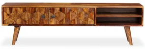 Mobile porta tv in legno massello di sheesham 140x30x40 cm