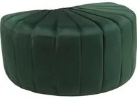 Pouf semicerchio in velluto verde