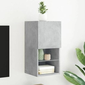 Mobile Tv Con Luci Led Grigio Cemento 30,5x30x60 Cm /