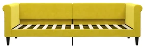 Divano letto con materasso giallo 80x200 cm in velluto