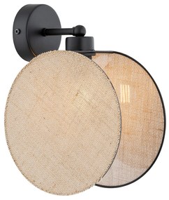 Applique 1 Luce Moderna Nut In Acciaio Effetto Naturale
