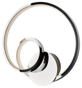 Applique Moderna Malena Con Led Integrato Metallo E Alluminio Cromo Lucido