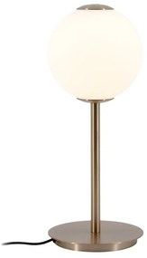 Lampada da tavolo LED color ottone in metallo con paralume in vetro con intensità regolabile (altezza totale 37 cm) Audrey Table – UMAGE