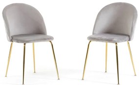 Sedia da giardino in acciaio Paris NEW GARDEN grigio, set da 2 pezzi