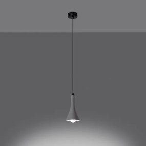 Sollux SL.1223 - Lampadario a sospensione con filo REA 1xE14/12W/230V calcestruzzo