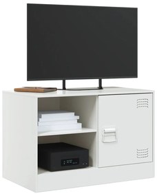 Mobili tv 2 pz bianchi 67x39x44 cm in acciaio