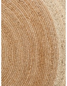 Tappeto rotondo di colore naturale in iuta reversibile e tessuto a mano ø 160 cm Jutta Gold – Hanse Home