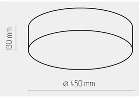Plafoniera RONDO 4xE27/15W/230V d. 45 cm grigia