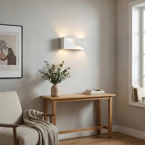 Applique da Parete 2xG9 a Clessidra in Gesso Pitturabile