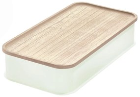 Scatola bianca con coperchio in legno di paulownia , 21,3 x 43 cm Eco - iDesign