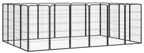 Box Cani 20 Pannelli Nero 50x100 Cm Acciaio Verniciato Polvere /