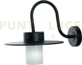 Applique york nera 1 luce attacco e27 ip44 39,5x30x31,5cm