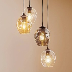 Lampada a sospensione in vetro Starla EMIBIG LIGHTING, dimmerabile, Nero, Soggiorno / Sala da pranzo, Vetro, Moderno, Lampada a sospensione