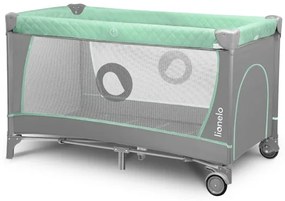 Lionelo - Lettino da viaggio FLOWER Turchese