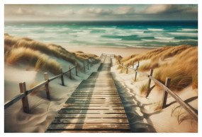 Quadro su tela – Dune di sabbia e orizzonte marino