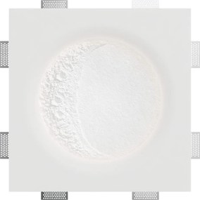 Lampada LED da incasso 175W Luna Crescente 60x60 cm in Gesso
