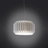 Sospensione Moderna 1 Luce Louise In Polilux Bianco D50 Made In Italy