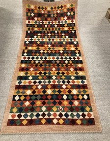 Gashguli Tappeto 90x190 Rosso (Iran) Annodato A Mano