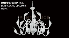 Metaswan nero, lampadario, 18 luci attacco g4. diametro 86cm, altez...