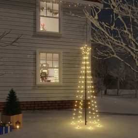 Albero di Natale con Puntale e LED di varie intensità e altezze, Bianco Caldo / 180 cm / 108