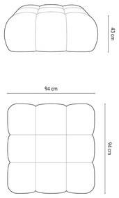 Poggiapiedi modulare beige in tessuto bouclé Bellis - Micadoni Home