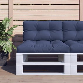 Cuscini Per Pallet 2 Pz Blu Marino İn Tessuto /