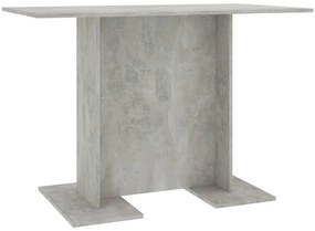 Tavolo da pranzo grigio cemento 110x60x75 cm legno multistrato