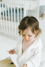 Accappatoio per bambini in lino bianco Natura, taglia 122 - 128 White - Linen Tales