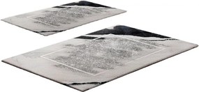 Set di tappetini per il bagno greige 2 pz 60x100 cm CT – Foutastic