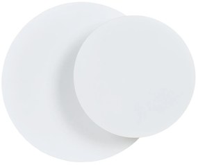 Applique 1 Luce A Disco Con Base In Acciaio Bianco