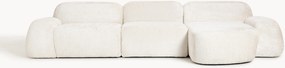 Divano angolare componibile 4 posti in teddy bouclé Wolke