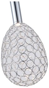 Lampadario LED a sospensione con filo LED/6,3W/230V 3000K cromo lucido diametro 14 cm