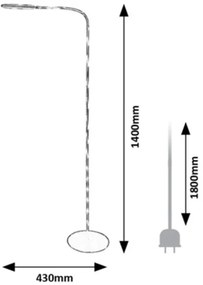 Rabalux 74009 - Lampada da terra LED dimmerabile touch ADELMO LED/10W/230V nera