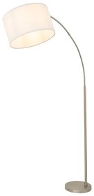 Lampada da terra ZENITH 1xE27/15W/230V cromo opaco/bianco